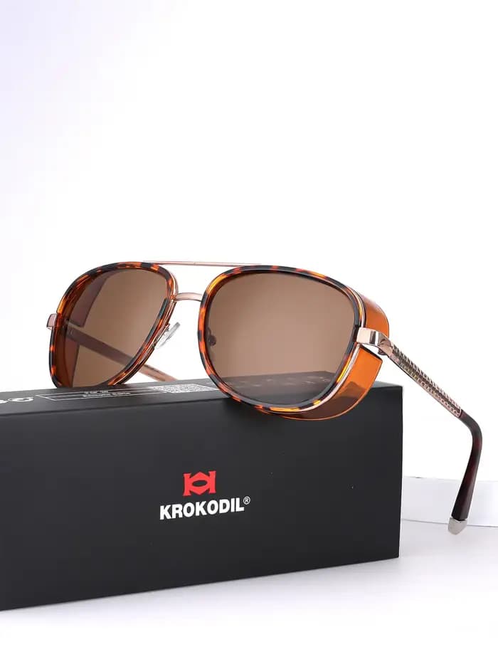 Tony Stark lunettes de soleil homme femme Steampunk lunettes de soleil homme Vintage dégradé rouge l