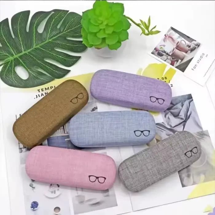 Étui à lunettes de mode coque rigide tissus de lin étuis à lunettes couverture de protection pour ho