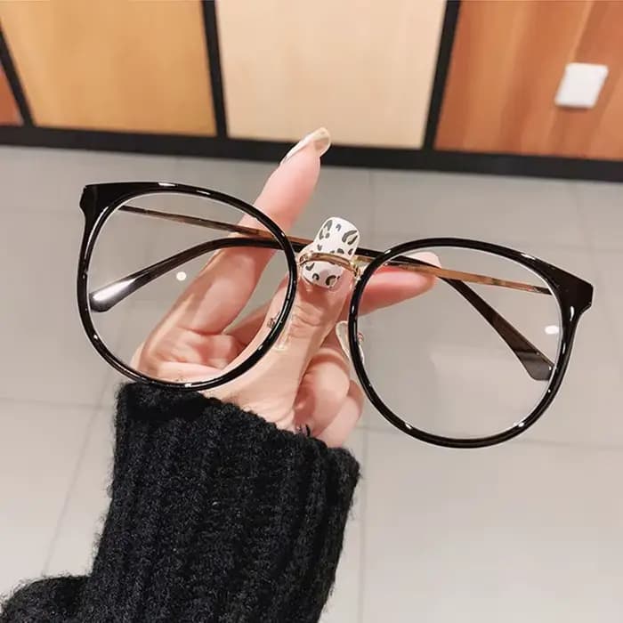Buc& EI-Monture de lunettes rondes pour hommes et femmes, lentille transparente vintage, optique, lé