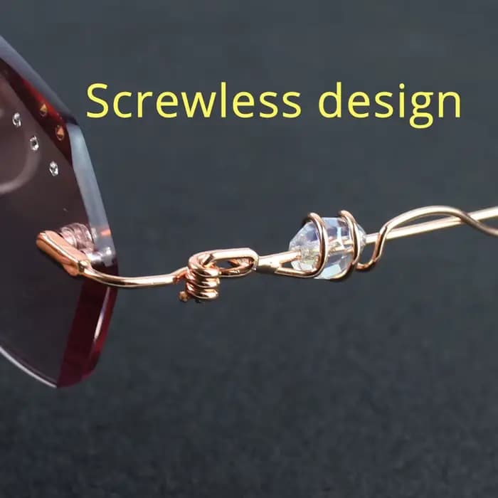 Vanlook – lunettes de lecture sans bords en strass pour femmes, Design sans vis bloquant la lumière