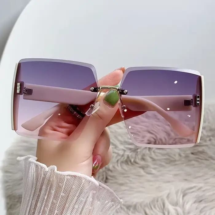 Nouvelles lunettes De soleil carrées sans bordure femmes marque Designer lunettes De soleil De mode