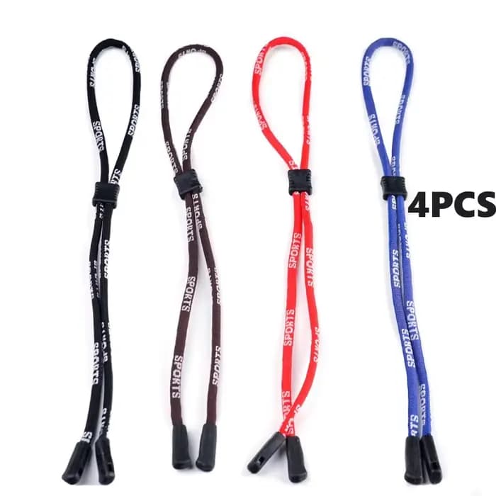 Corde à lunettes antidérapante pour hommes et femmes, 4 pièces, unisexe, rétro, élastique, accessoir