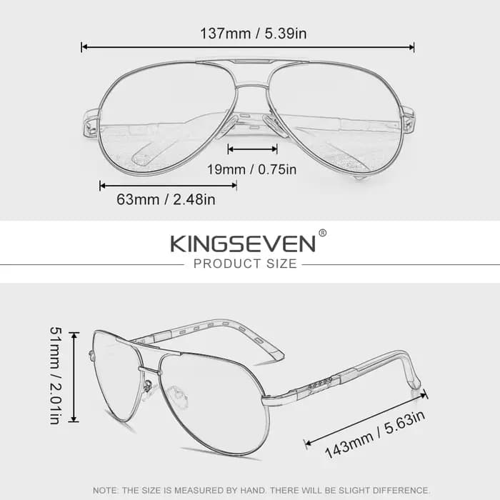 KINGSEVEN Lunettes de soleil classiques pour hommes en aluminium, polarisées UV400, pour femmes, con