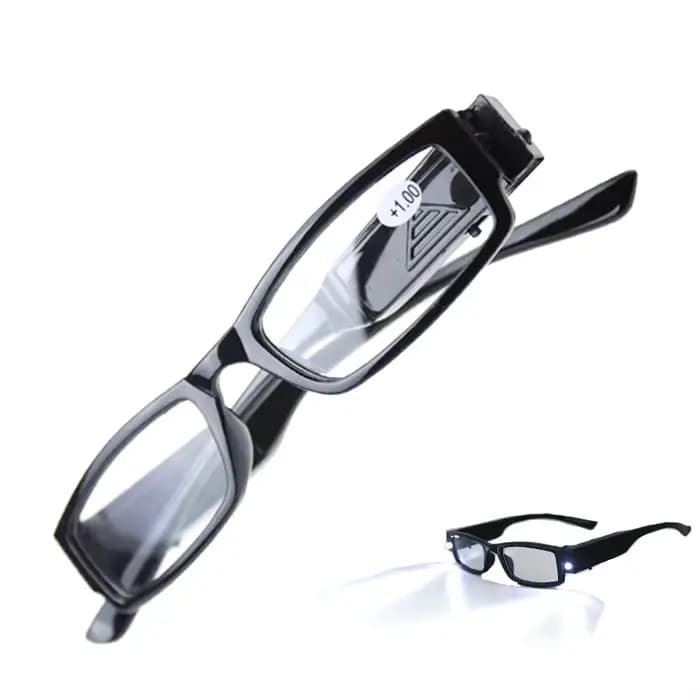 Lunettes de lecture LED lunettes presbytes lecture journal éclairage loupes personnes âgées presbyte