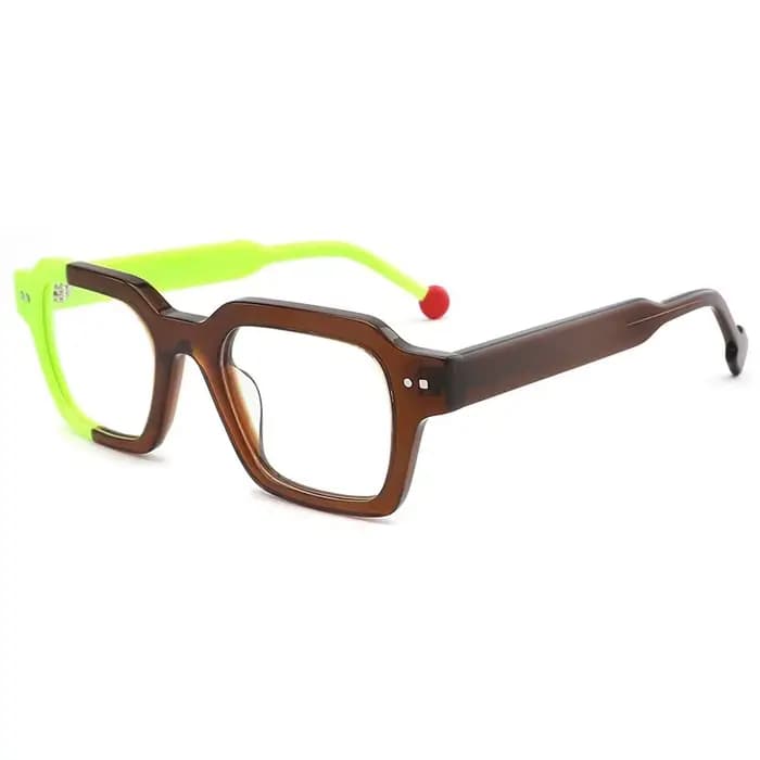 Lunettes en acétate pour hommes, monture carrée, Design de marque, faites à la main, épaisses