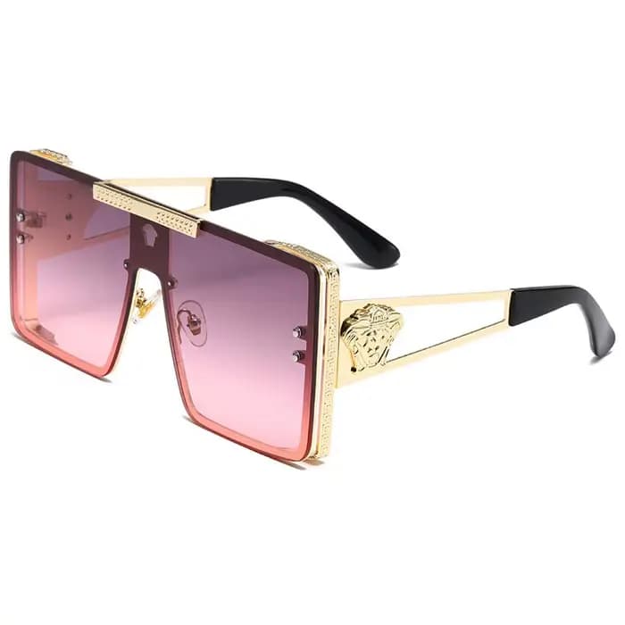 Nouvelles lunettes de soleil élégantes avec montures surdimensionnées, design métallique tendance, p