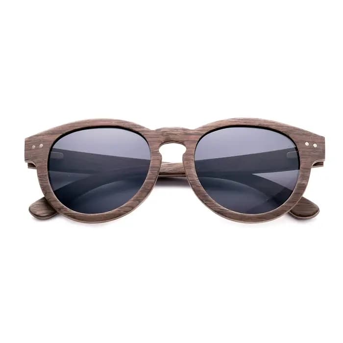 Lunettes de soleil en bois naturel pour femmes et hommes, placage de noyer, lunettes de luxe de styl
