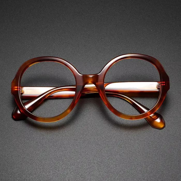 Lunettes rondes surdimensionnées pour femmes, montures en acétate, Design de mode, monture de lunett