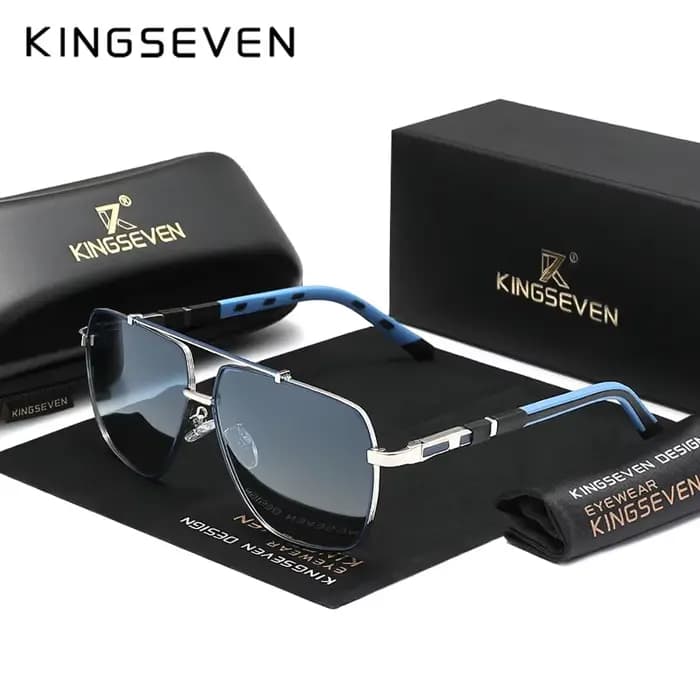 KINGSEVEN nouvelles lunettes de soleil de luxe hommes UV400 carré grand cadre lunettes polarisées ho
