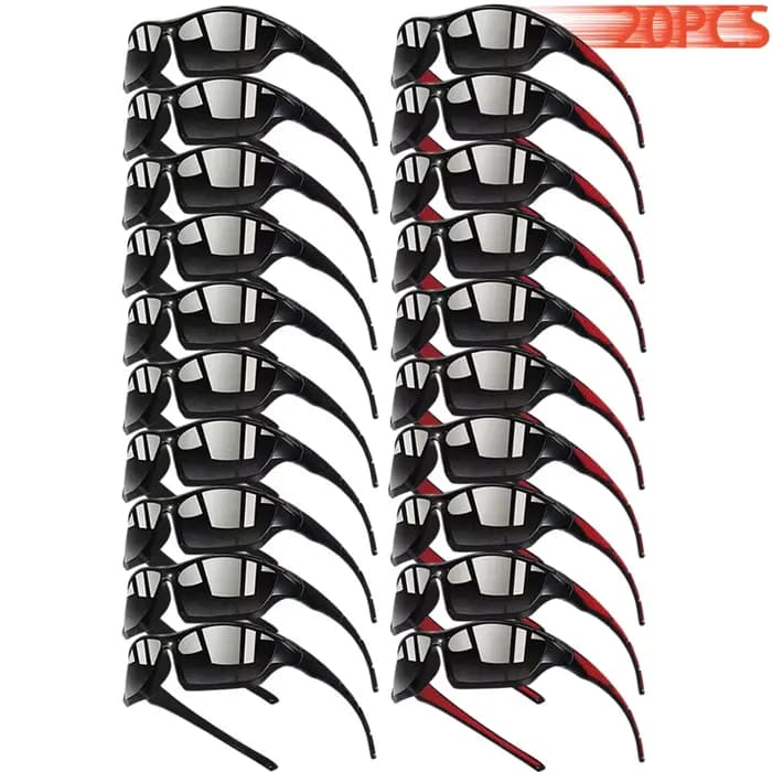 20 Paires de Lunettes de Soleil Tendance Bicolores pour Hommes et Femmes, Idéales pour la Conduite,