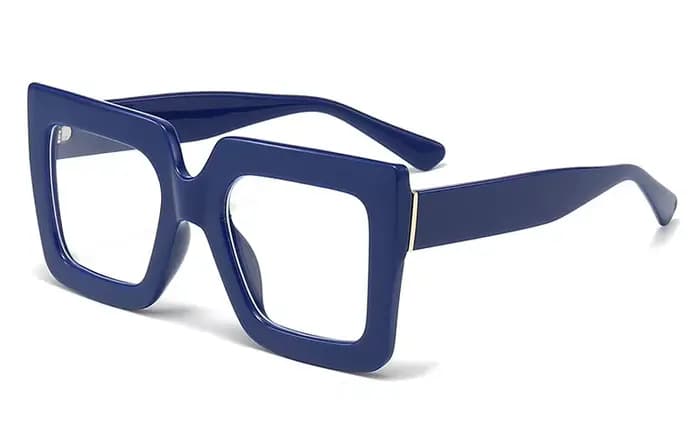 Monture de lunettes carrée surdimensionnée pour femmes, nouvelle mode, lentille claire, grandes lune