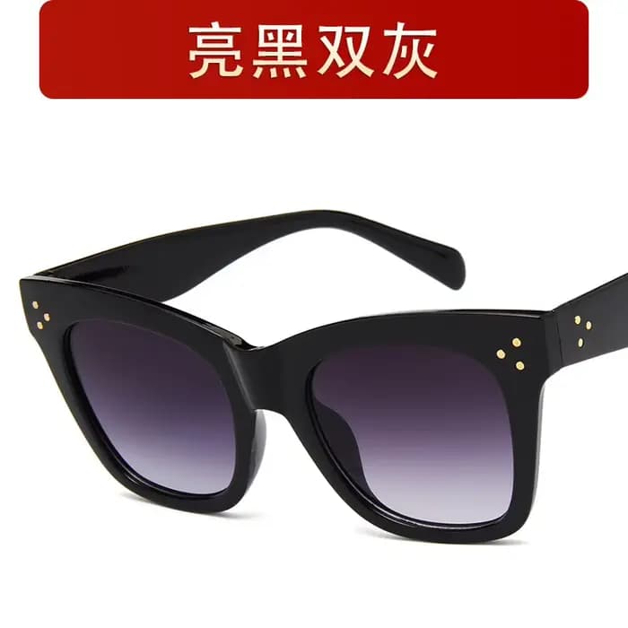 Lunettes de soleil carrées pour femmes, grande taille, marque de luxe, Vintage, Rivet, UV400, 2024