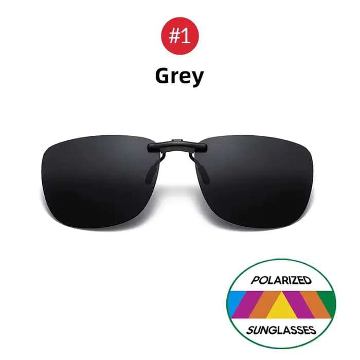 Lunettes de soleil polarisées à Clip carré pour femmes et hommes, verres noirs UV400, Vision nocturn