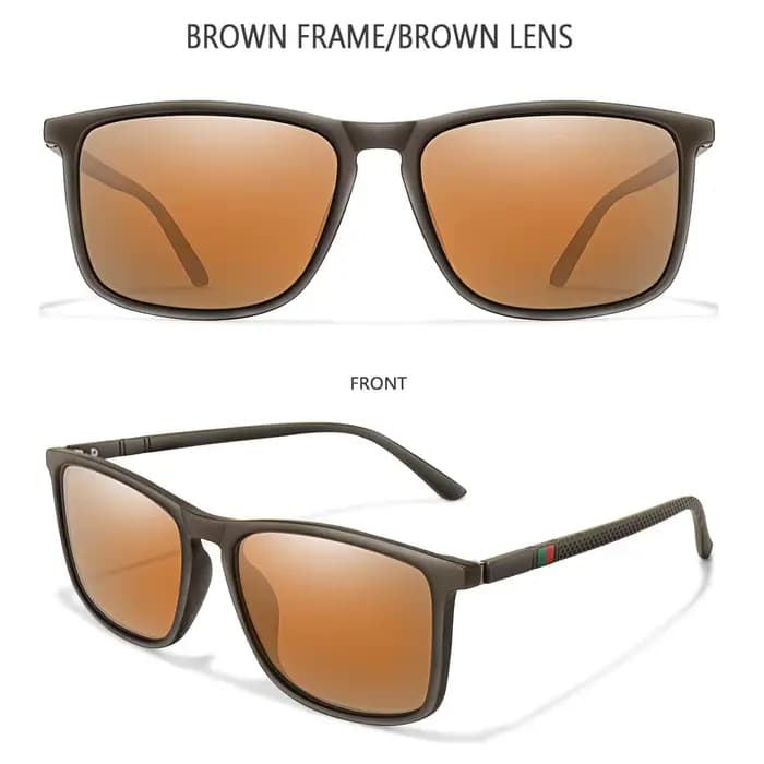 Lunettes de soleil de luxe carrées Vintage polarisées coupe-vent pour cyclisme, UV400, pour hommes e