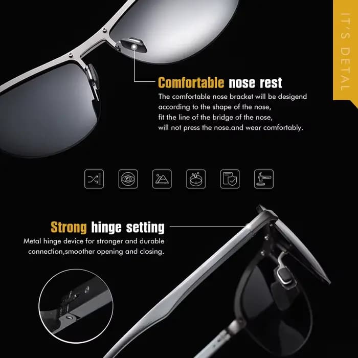 Marque Design photochromique lunettes De soleil polarisées hommes jour lunettes De Vision nocturne p