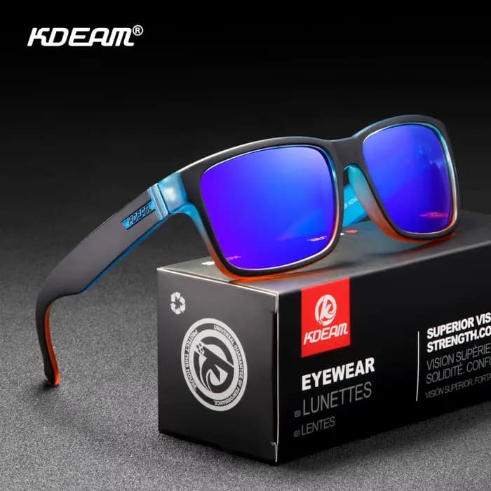 KDEAM Revamp de Sport hommes lunettes de soleil polarisées couleurs choquantes lunettes de soleil co