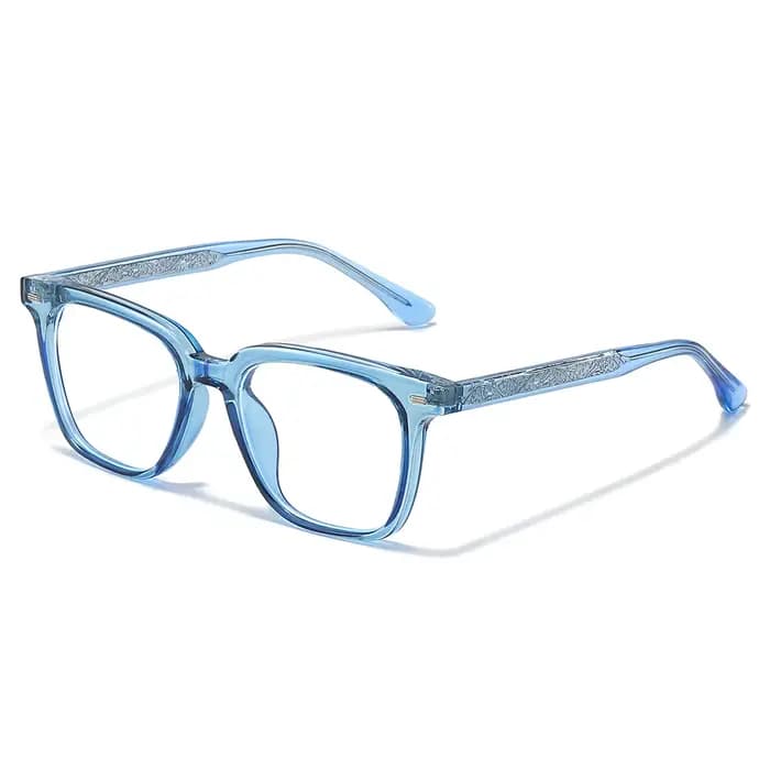 Monture de lunettes carrée pour hommes de style britannique avec verres anti-lumière bleue, monture