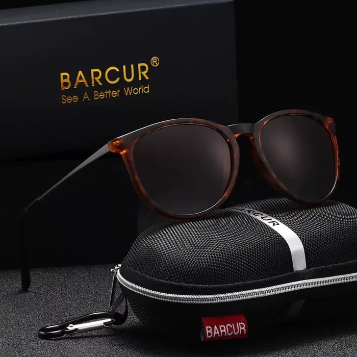 BARCUR-Lunettes de soleil polarisées pour femmes, design de marque, à la mode, monture en plastique