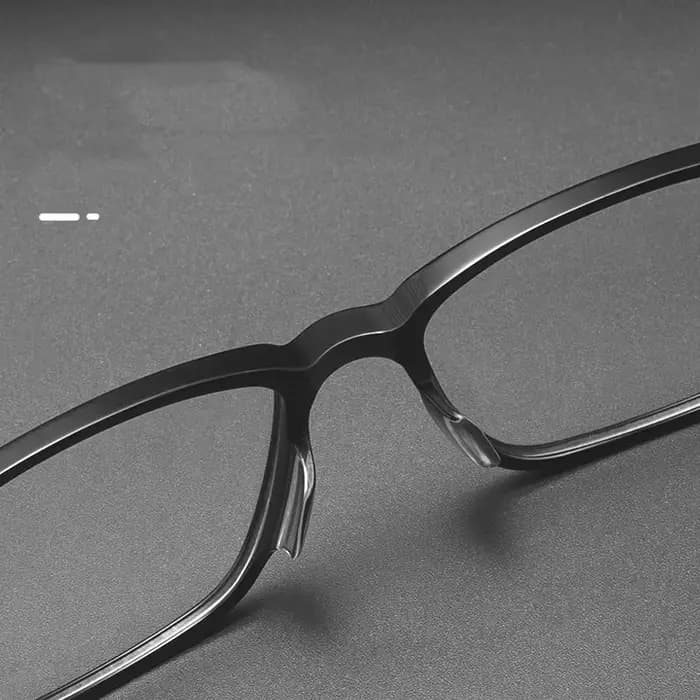 YIMARUILI Ultra-léger affaires pur titane carré lunettes cadre acétate rétro optique Prescription lu