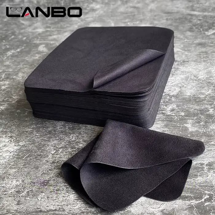 LANBO-Nettoyant pour lunettes en microcarence, 100 pièces, 145x175mm, nettoyant pour lunettes, lenti