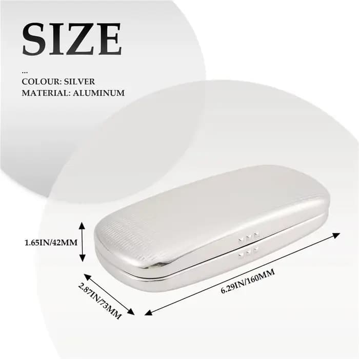 Étui à lunettes A95D, étui à lunettes à coque rigide en aluminium, boîte à lunettes rayée