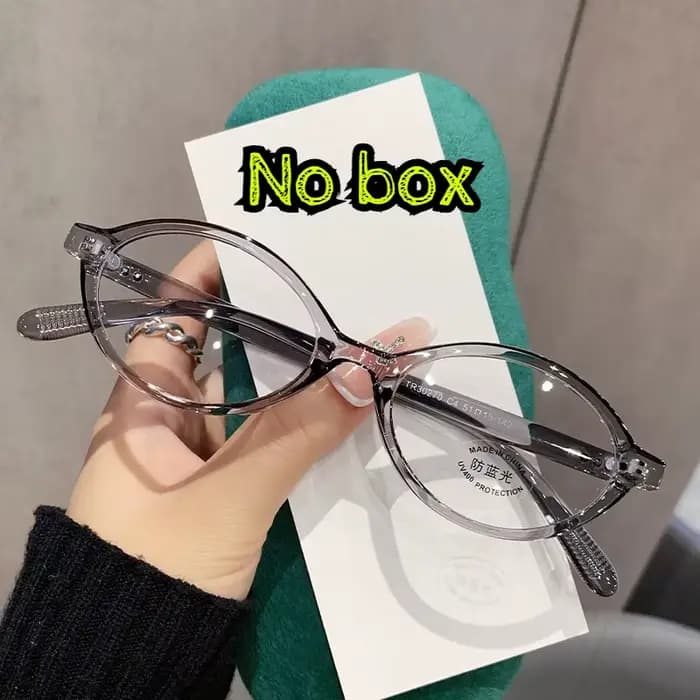 1 paire de lunettes de mode ovales pour femmes, design transparent, style minimaliste, parfaites pou