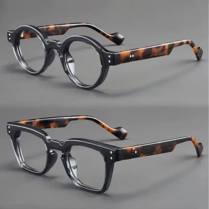 Lot de 2 lunettes de lecture rectangulaires et rondes élégantes en écaille de tortue, unisexes, adap