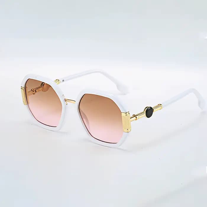 Lunettes de soleil à la mode pour femmes, monture octogonale Unique avec verres dégradés, lunettes d