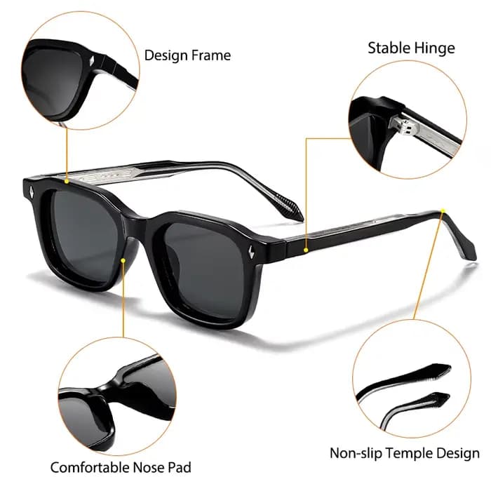 CATERSIDE mode Simple hommes lunettes de soleil de haute qualité marque Design lunettes de soleil fe