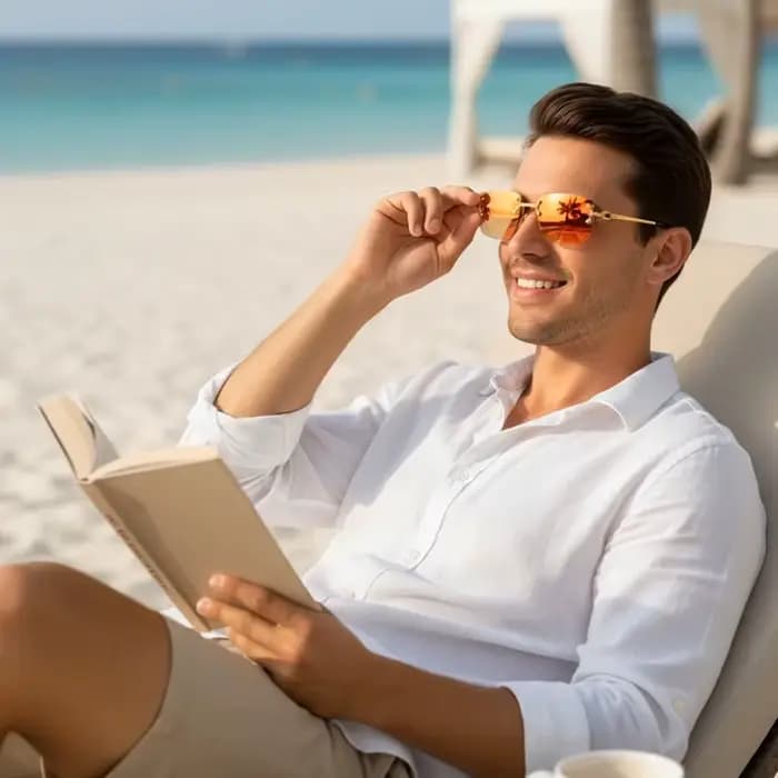 CATERSIDE Punk Rectangle lunettes de soleil hommes femmes luxe concepteur sans monture dégradé lenti