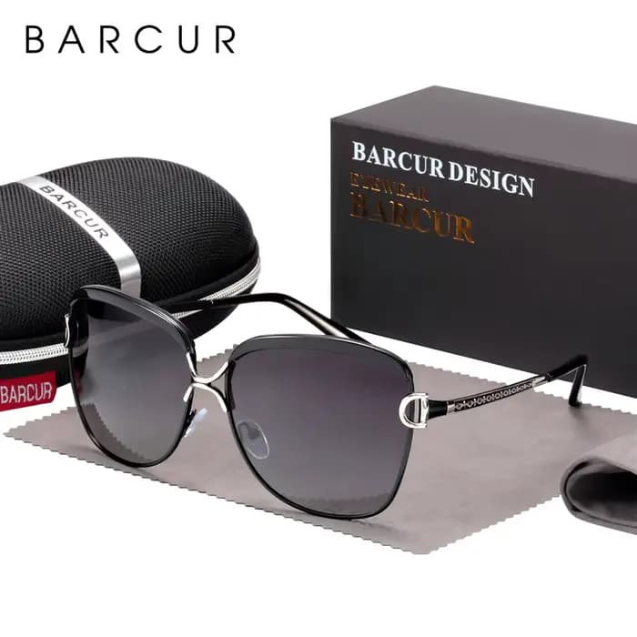 BARCUR polarisé dames lunettes de soleil femmes dégradé lentille ronde lunettes de soleil carré de l