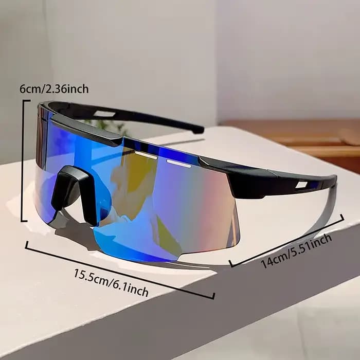 1/2 pièces mode monobloc Anti UV hommes lunettes en plein air marque miroir sport lunettes de soleil