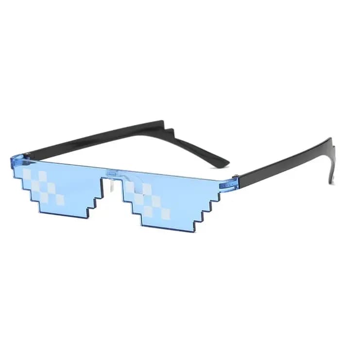 Lunettes de soleil rétro en mosaïque pour hommes, lunettes de soleil robot Gamer noires, lunettes de