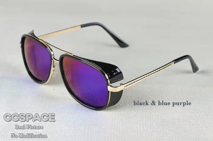 SU079 lunettes de soleil rétro lentilles rouges pour hommes Steam punk femmes Vintage hommes lunette