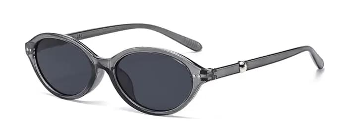 Samjune Lunettes de soleil classiques à monture ovale fine, style clou de riz, pour femmes et hommes