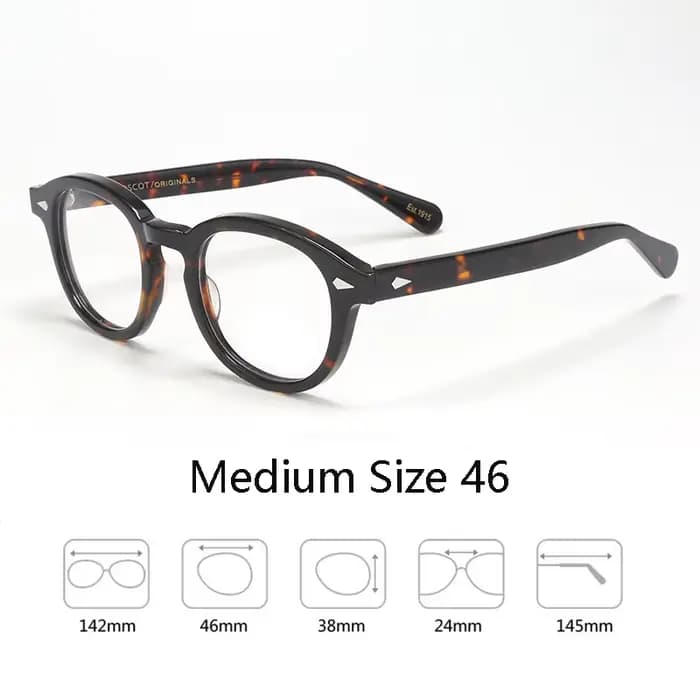 Lunettes de style Johnny Depp pour hommes, monture de lunettes, lentille transparente, marque de cré