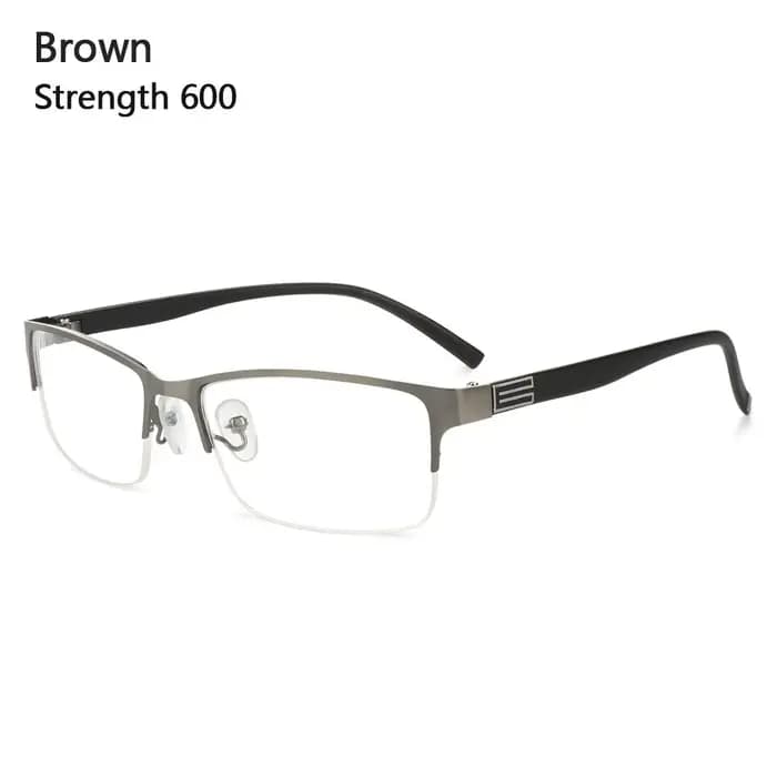 Lunettes de myopie pour hommes et femmes, haute qualité, demi-monture, dioptrie, Business, myopie, 1