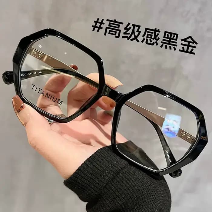 ALICIA femme grande taille lunettes mode Ultra léger TR90 polygone lunettes optique Prescription spé