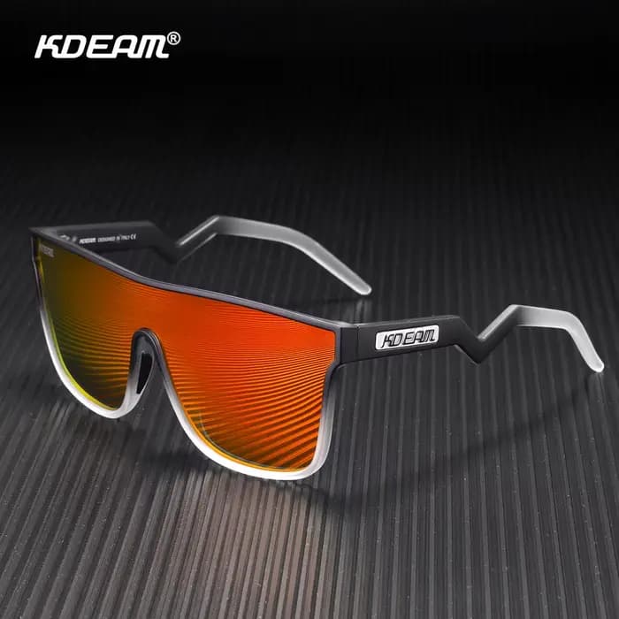 KDEAM-Lunettes de soleil polarisées pour hommes, une pièce, large vision respirante, avec branches s