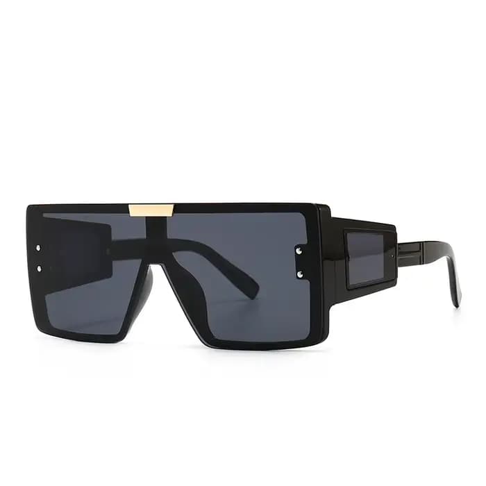 Masque de protection avec visière, lunettes de soleil pour femmes et hommes, surdimensionnées, coupe