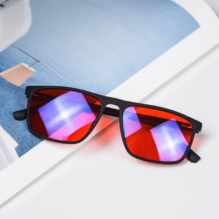 SHINU lunettes rouges bloc lumière bleue meilleur sommeil lunettes à lentille Orange pour travailler