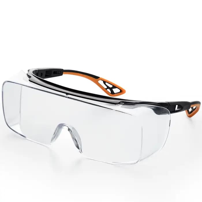 Lunettes de sécurité réglables sur lunettes ANSI Z87.1 avec lentilles antibuée et protection latéral