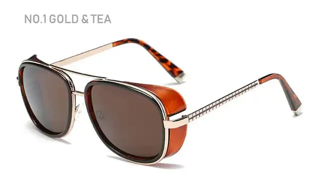 2019 Iron Man 3 Tony Stark lunettes De soleil homme Vintage Steampunk Oculos De Sol lunettes De sole