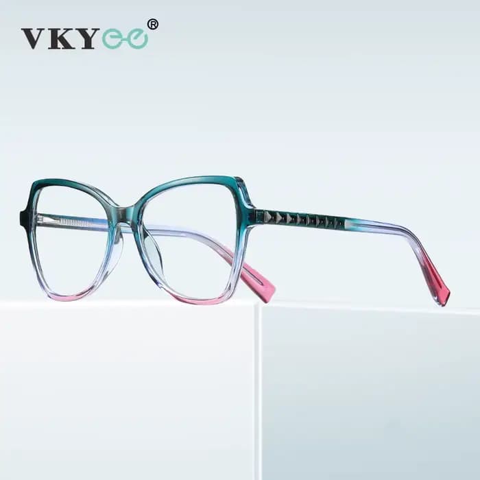 VICKY mode papillon dégradé grand cadre conception femmes lunettes Anti-lumière bleue lunettes de le