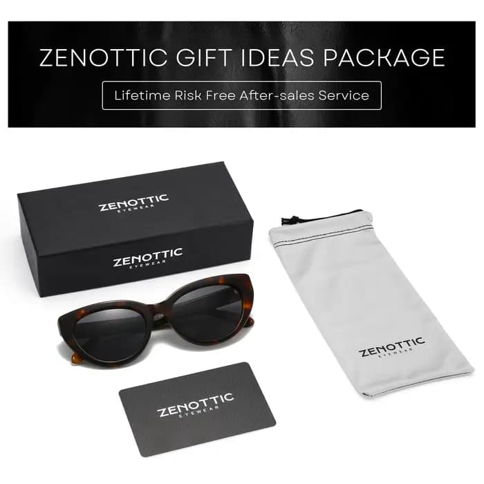 ZENOTTIC rétro œil de chat lunettes de soleil polarisées à la main en acétate UV400 Protection lunet