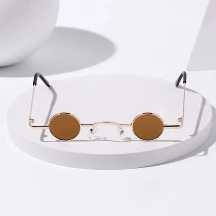 Lunettes de soleil vintage rock punk pour hommes, petites lunettes de soleil rondes classiques pour