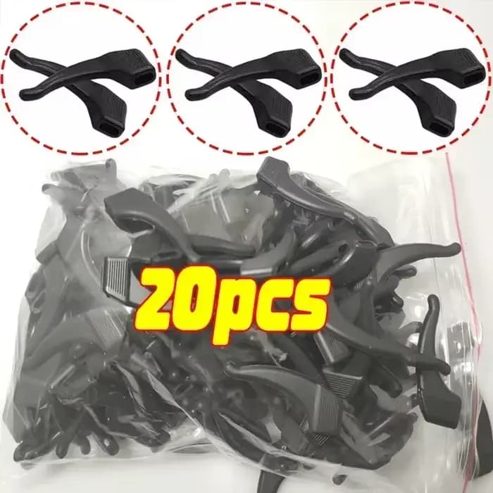 20-200 pièces de protections antidérapantes pour lunettes, crochets d'oreille fixes en silicone, acc