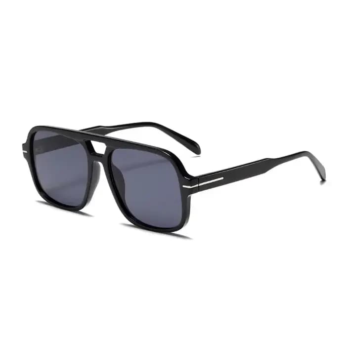 Lunettes de soleil VAKA Double Bridge Square Aviator - UV400 Style Pilote Vintage, Lunettes de solei