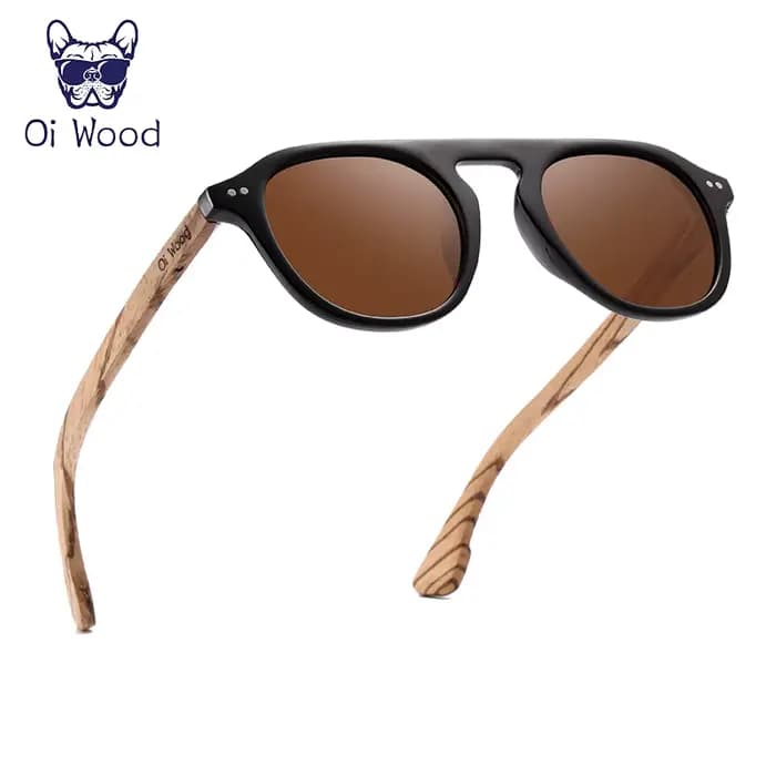 Oi bois marque classique lunettes de soleil pour Mem femmes polarisées UV400 Protection lunettes en