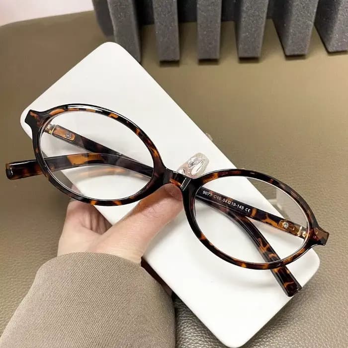 Y2K – lunettes ovales Anti-lumière bleue bloquant la lumière, verres transparents avec filtre Anti-r